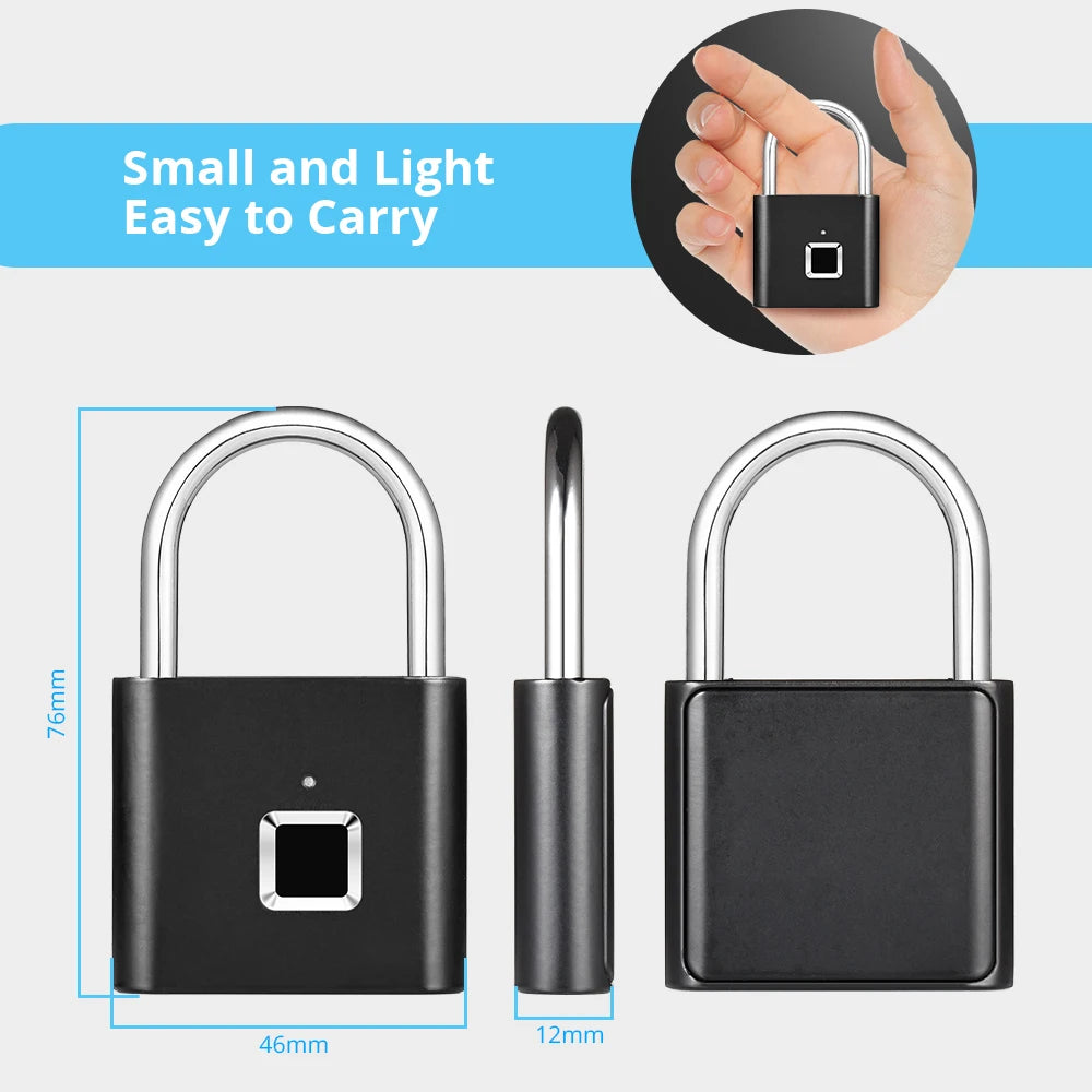 SecureLock™ Smart Fingerprint Padlock Canada | Keyless 
Waterproof Biometric Lock USB-C