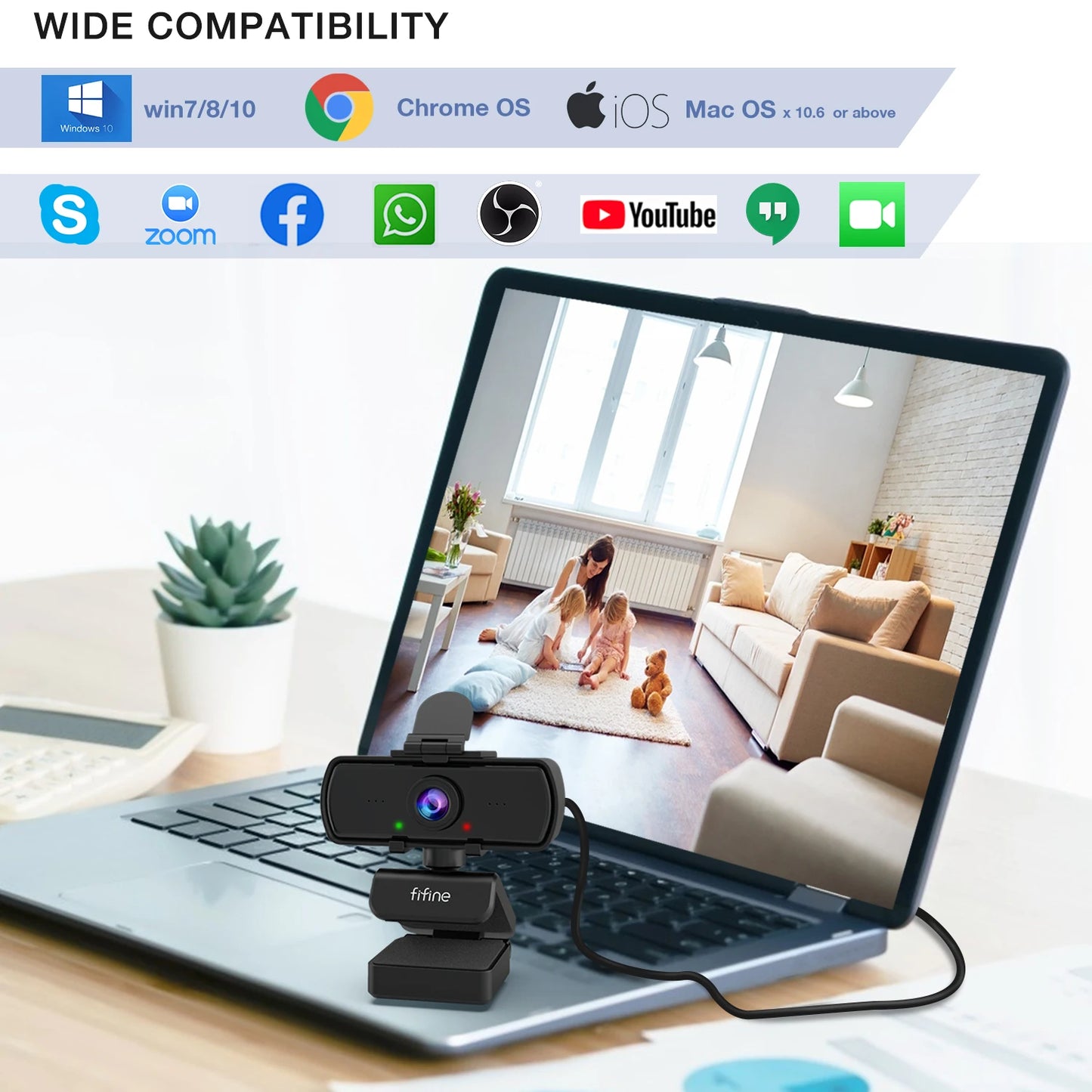 ClearView™ 2K Webcam Canada | 1440P HD Streaming Camera 
USB Plug & Play