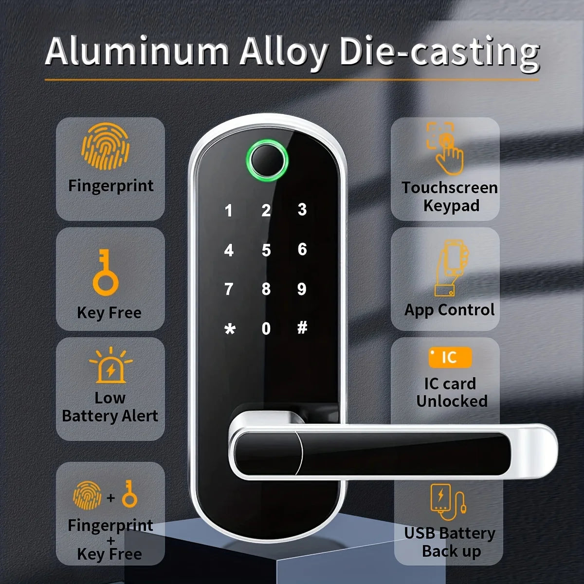 Smart Fingerprint Lock – Keyless Biometric Security for Home, Office & Cabinets