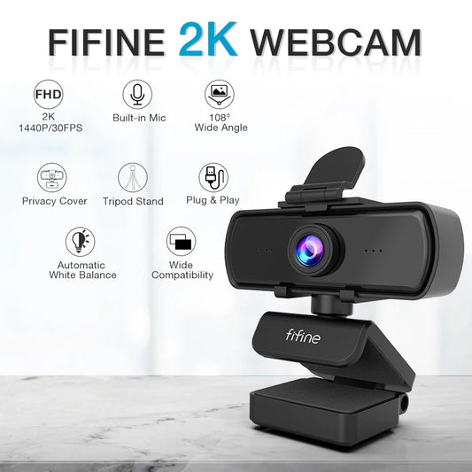 ClearView™ 2K Webcam Canada | 1440P HD Streaming Camera 
USB Plug & Play