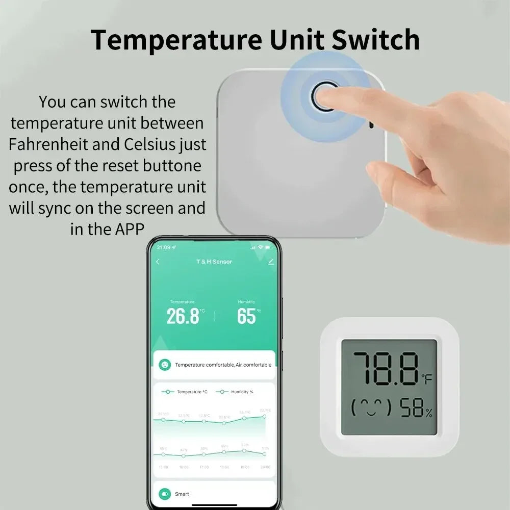 ClimaSense™ Zigbee Smart Temperature Humidity Sensor 
Canada | Alexa Google Home Tuya