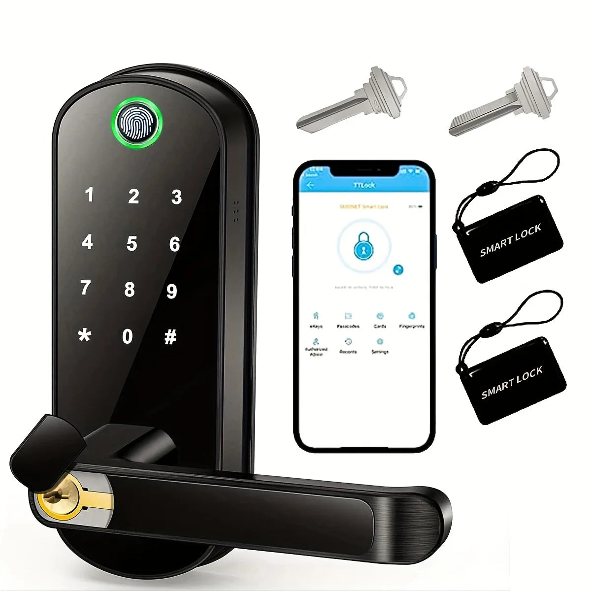 Smart Fingerprint Lock – Keyless Biometric Security for Home, Office & Cabinets
