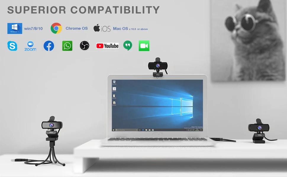 ClearView™ 2K Webcam Canada | 1440P HD Streaming Camera 
USB Plug & Play