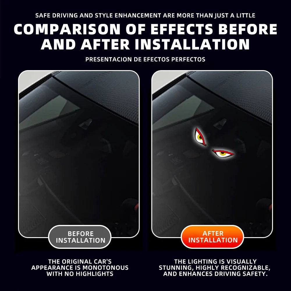 DemonEye™ Solar-Powered Wireless LED Ambient Light | Breathing Atmosphere Window & Dash Lamp