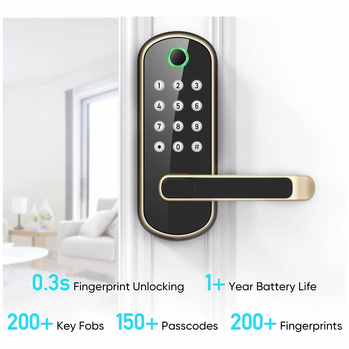 Smart Fingerprint Lock – Keyless Biometric Security for Home, Office & Cabinets