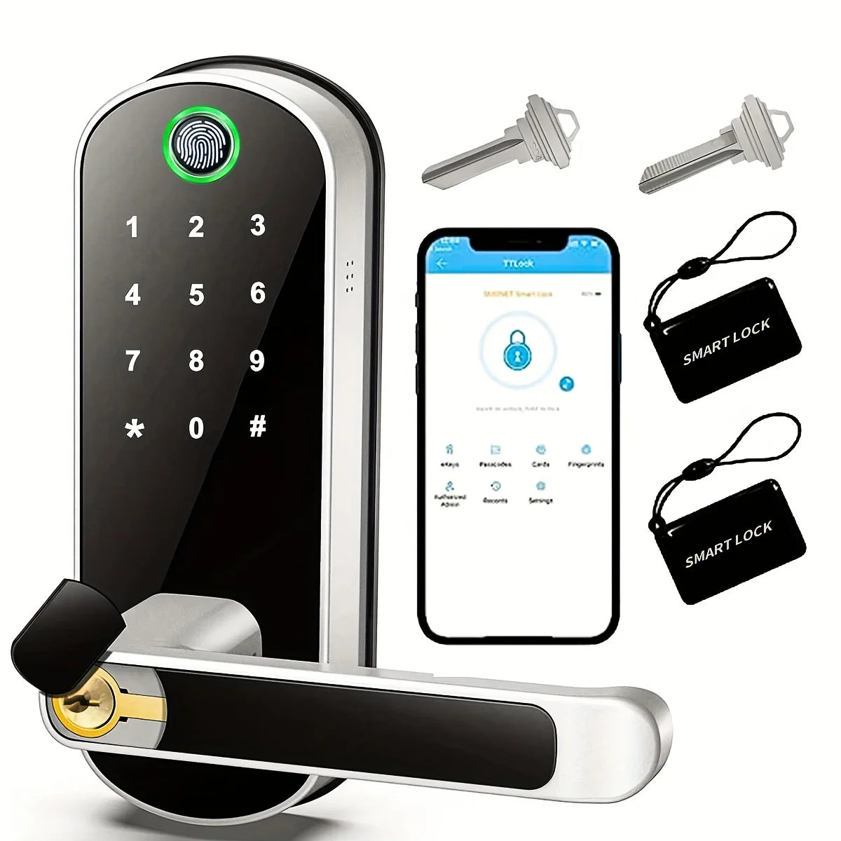 Smart Fingerprint Lock – Keyless Biometric Security for Home, Office & Cabinets
