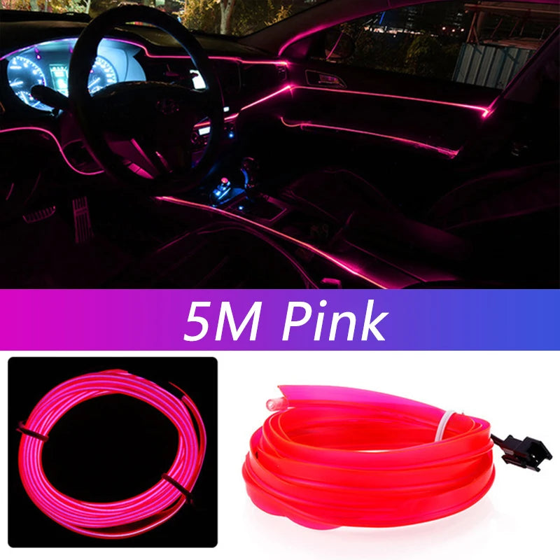 NeonDrive 5M Car Interior LED Strip Canada | USB RGB 
Ambient Light Car Decoration