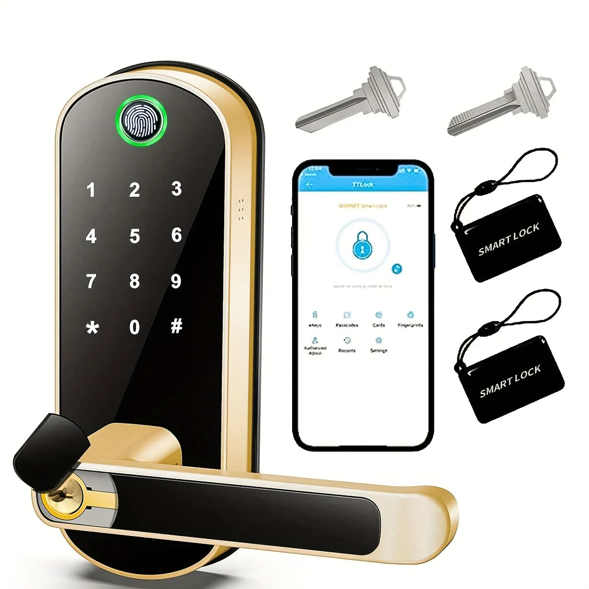 Smart Fingerprint Lock – Keyless Biometric Security for Home, Office & Cabinets