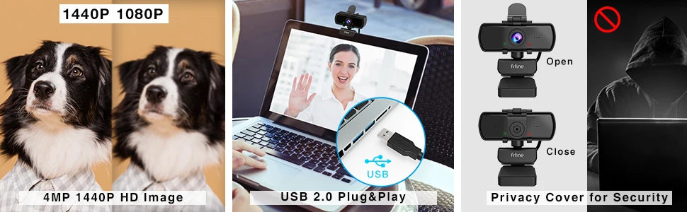 ClearView™ 2K Webcam Canada | 1440P HD Streaming Camera 
USB Plug & Play