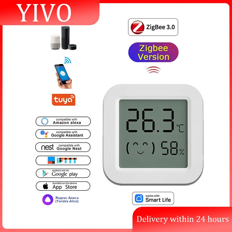 ClimaSense™ Zigbee Smart Temperature Humidity Sensor 
Canada | Alexa Google Home Tuya