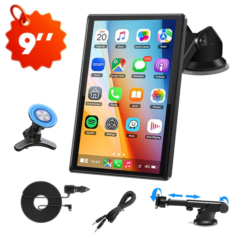 Pro 9" Wireless CarPlay Screen Android Auto Universal