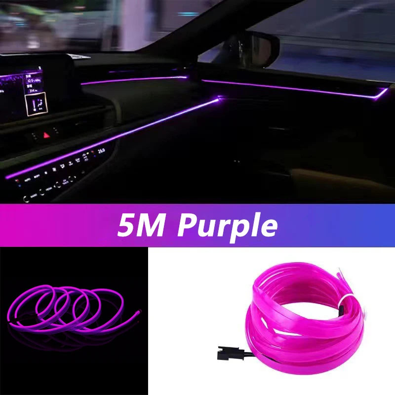 NeonDrive 5M Car Interior LED Strip Canada | USB RGB 
Ambient Light Car Decoration