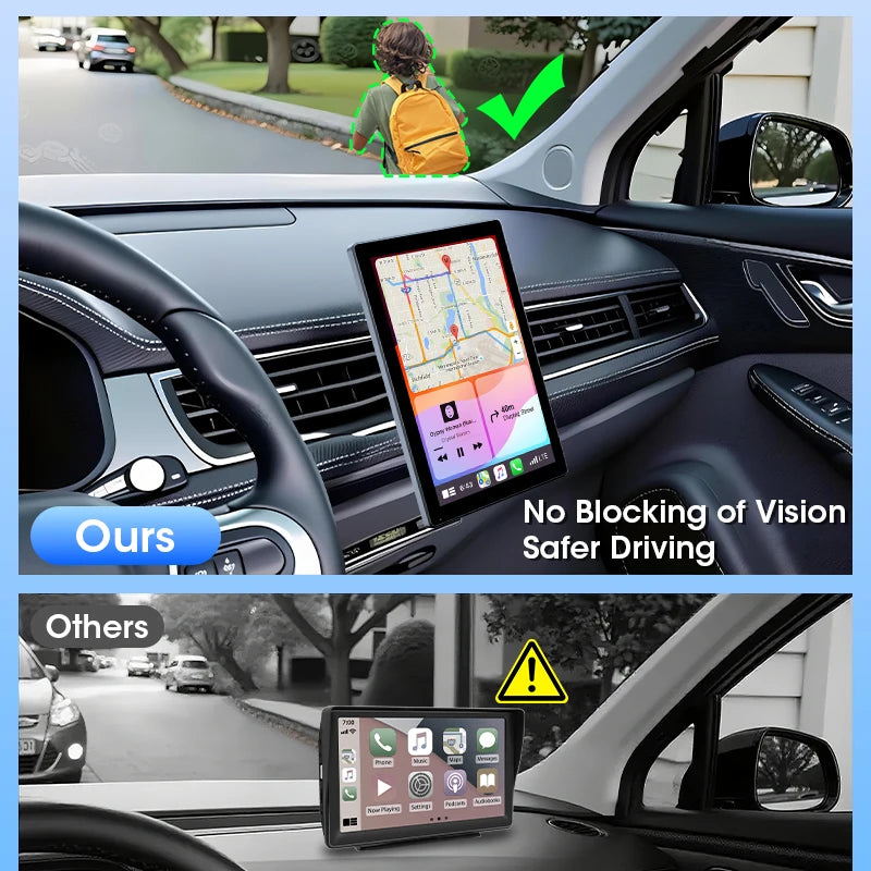 Pro 9" Wireless CarPlay Screen Android Auto Universal