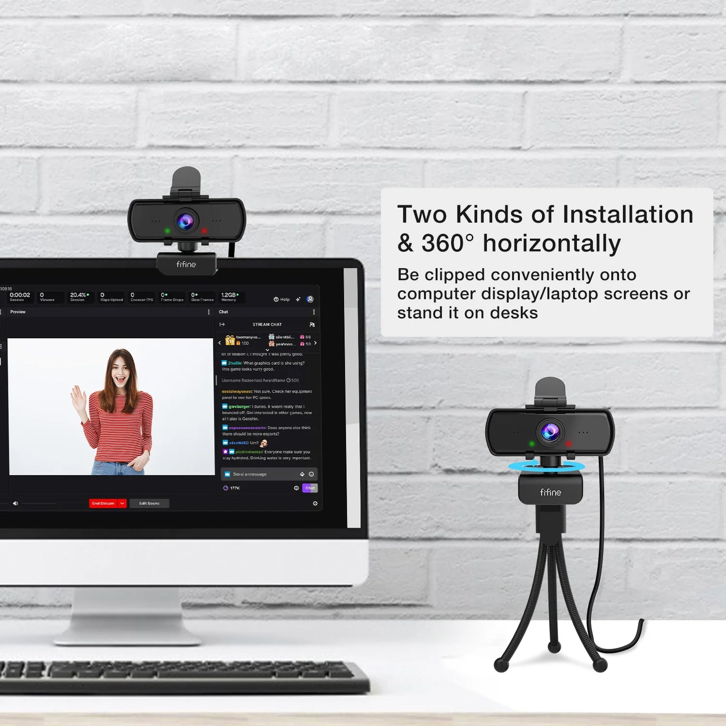 ClearView™ 2K Webcam Canada | 1440P HD Streaming Camera 
USB Plug & Play