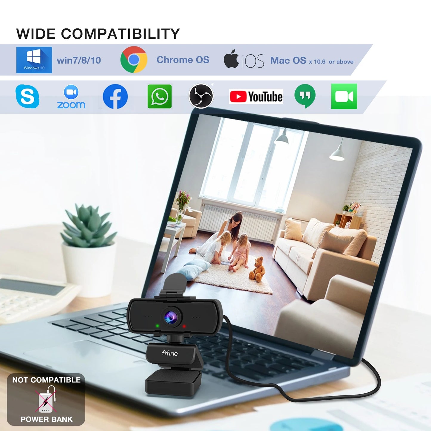 ClearView™ 2K Webcam Canada | 1440P HD Streaming Camera 
USB Plug & Play